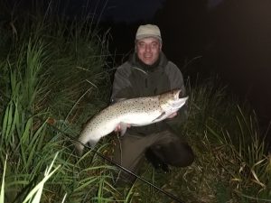 Stig Guldborg med havørred 75 cm 4.6 kg
