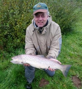 Stig Guldborg havørred fra Gelså 68 cm og 3,5 kg.